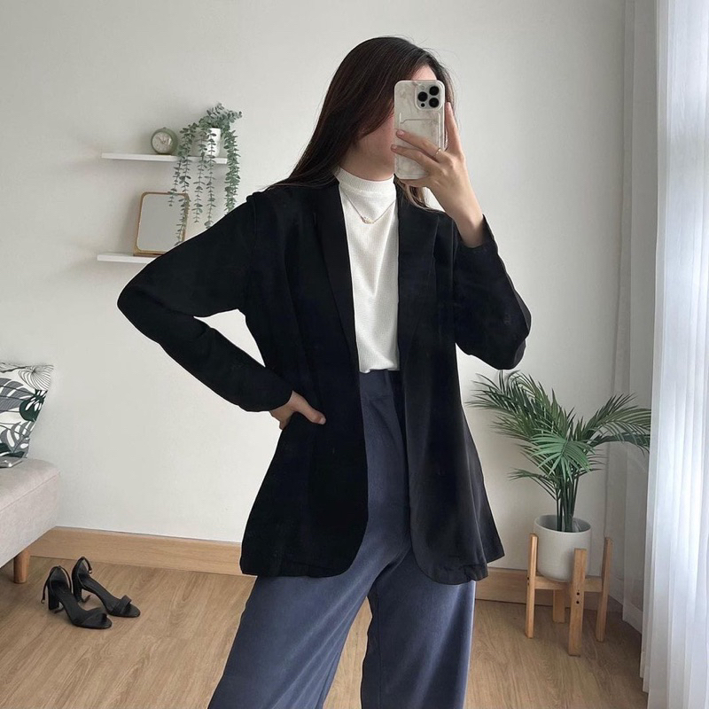 Korean Blazer Wanita Lengan Panjang Wolfis VALI