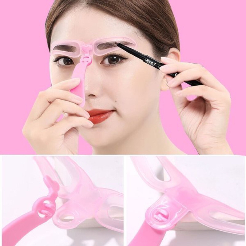 Cetakan Alis 4 In 1 Wanita Eyebrow Template Delapan Model Alis Mata Cetakan Alis Import