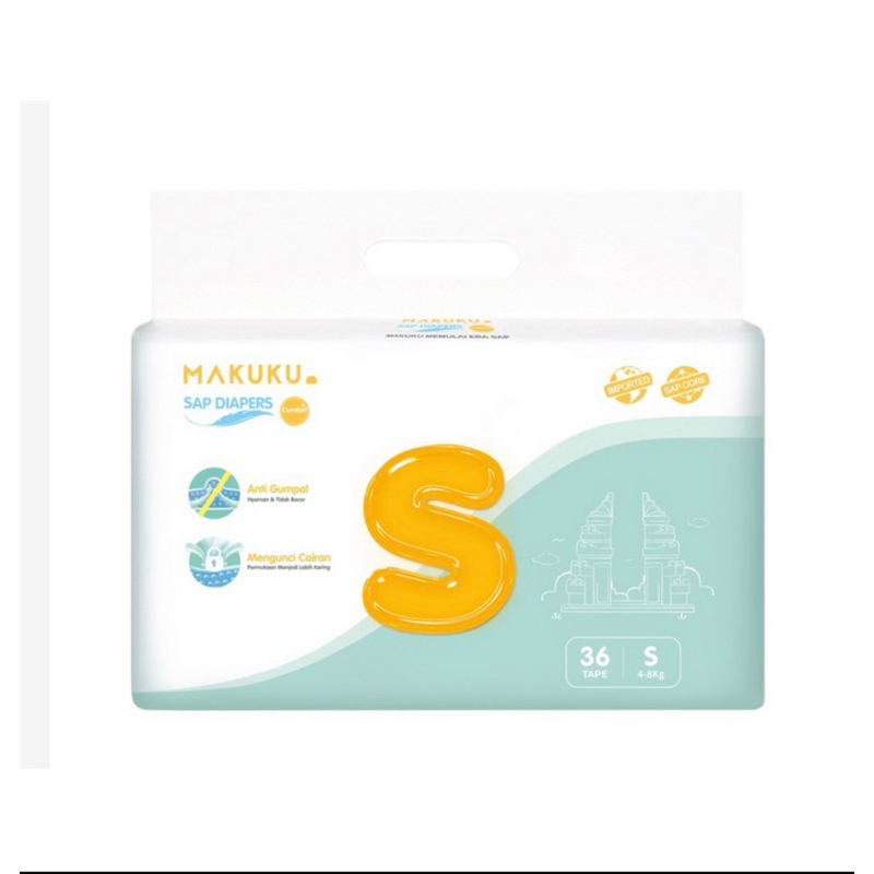 Makuku SAP Diapers Comfort Nb28/S38/M32/XL28/XXL28