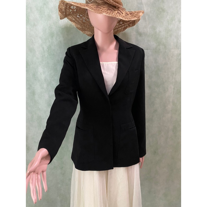 Preloved/Thrift Blazer Hitam/Black Blazer Soffio Korean Style