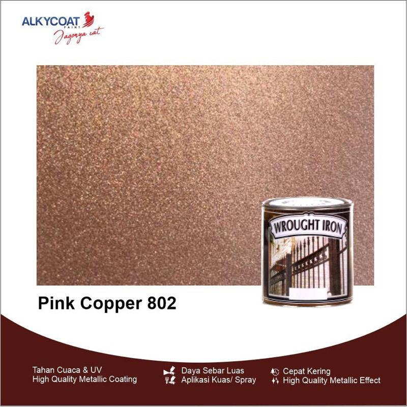 Cat Besi Tempa Wrought Iron / Cat Besi / Cat Pagar Besi Metallic Wrought Iron 0.9 Liter - (Pink