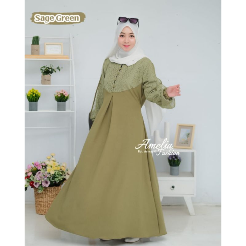 GAMIS TERLARIS KANAYA BURKAT ORI AMELIA / GAMIS PREMIUM MURAH AMELIA / KANAYA DRESS