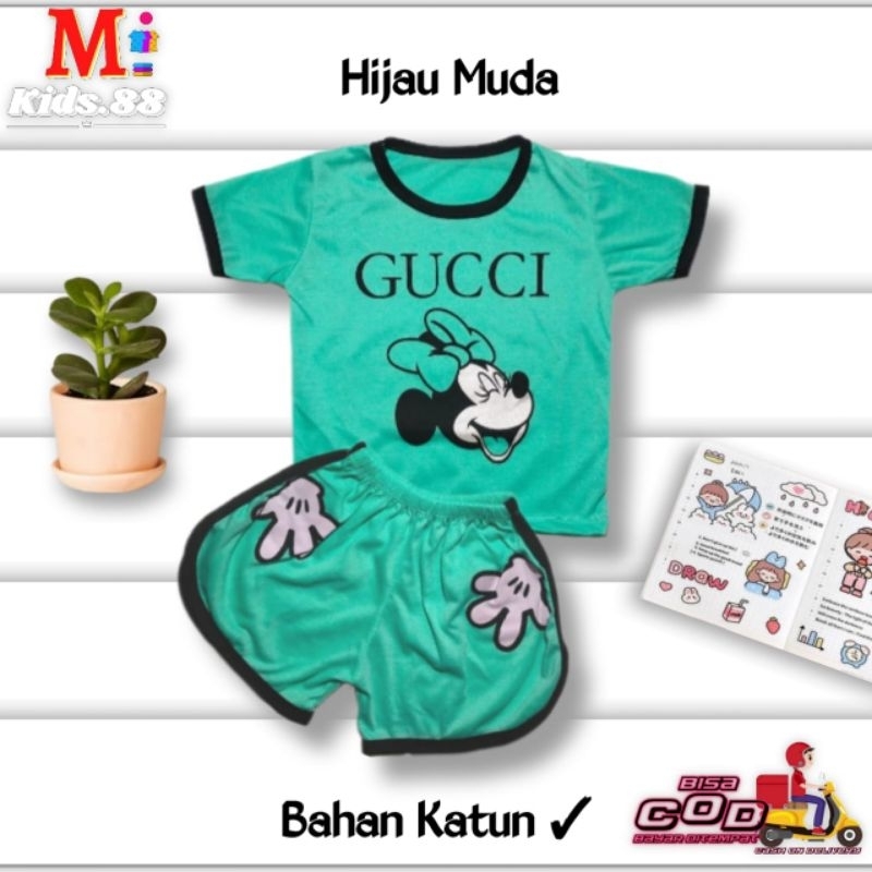 Setelan Playset Cupa Cup Baju Anak MICKEY /Set Anak Balita/Setelan Anak Unisex  Buat Usia 0-4 tahun