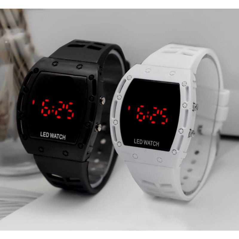 (Terima Cod)Jam Tangan Unisex Hushpuppies Led Watch Digital Strap Rubber/Karet Murah New Top1(Dikirim Jakarta)