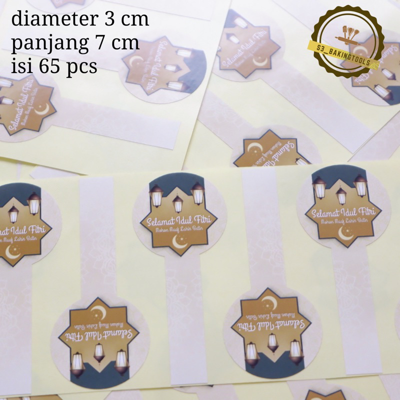 

Sticker label botol atau kotak idul fitri cream isi 65 pcs