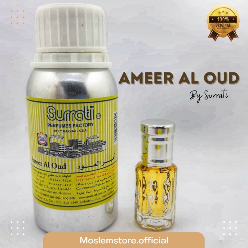 AMEER AL OUD BY SURRATI ,PARFUM OUD ORIGINAL BIBIT MURNI 100%,PARFUM AROMA SAUDI , PARFUME AMEER AL 
