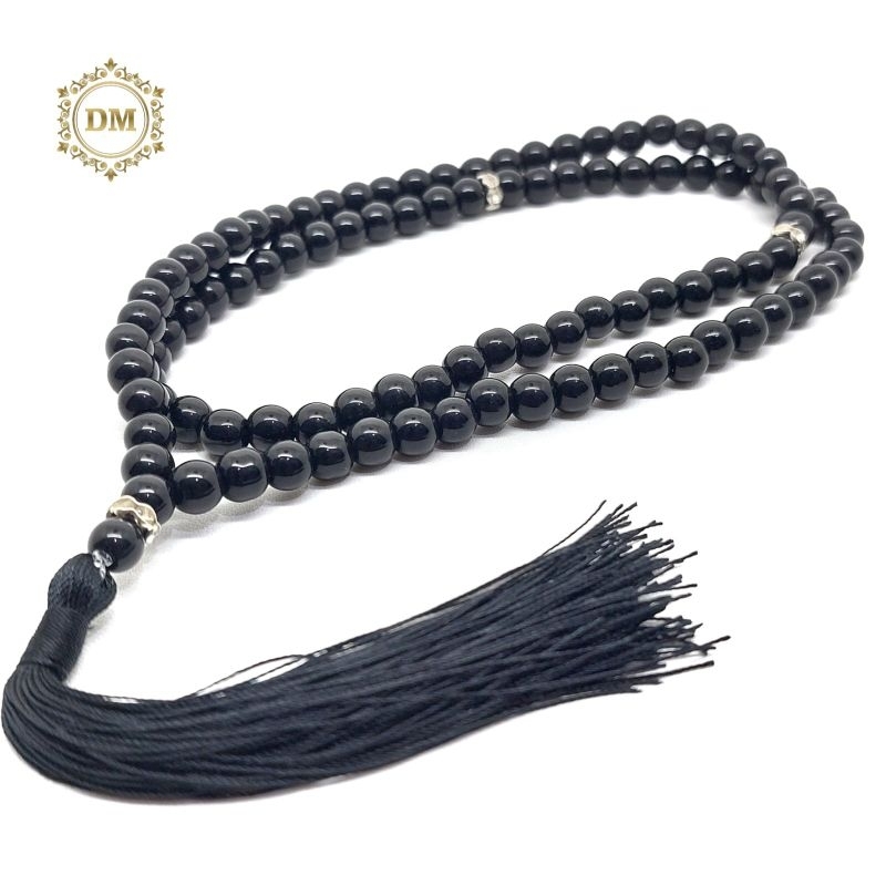 TASBIH BATU BLACK ONYX 99 BUTIR ORIGINAL