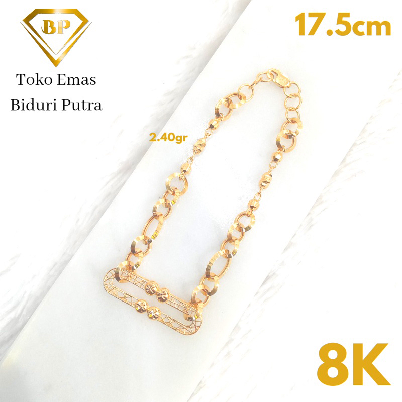 Gelang Emas Rantai Hollo Kadar 8K/375 Toko emas Biduri Putra