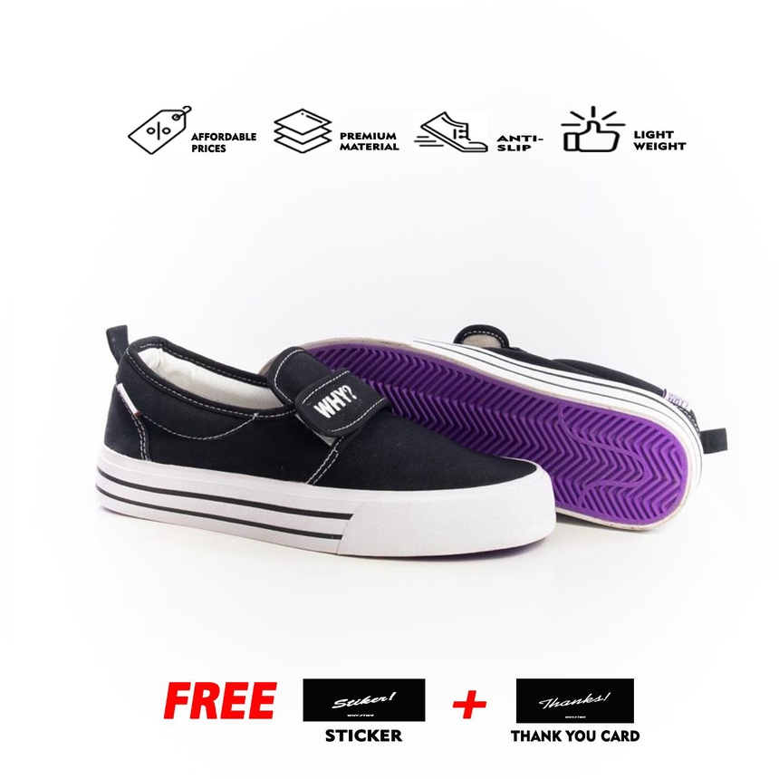 Sepatu Why Footwear - Slip On Ganciet BW