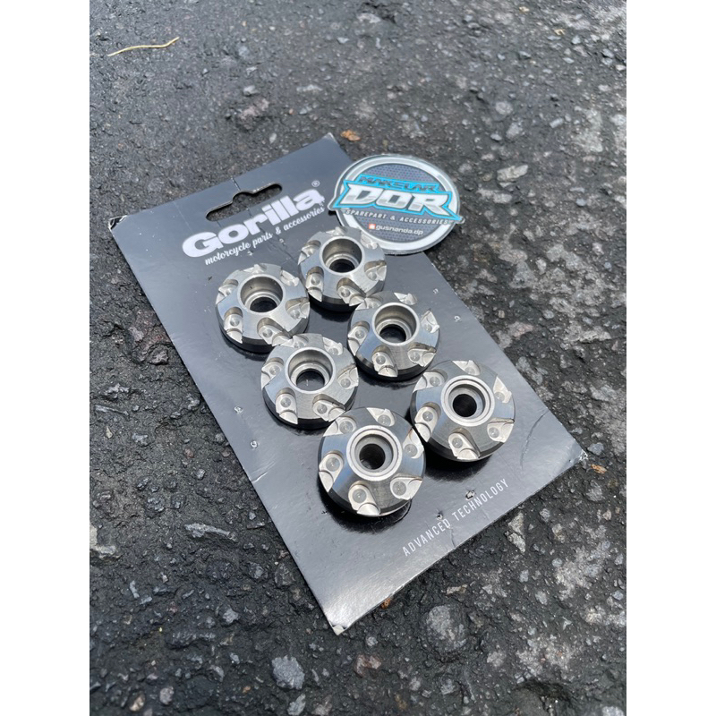 manisan ring baut shock jok belakang pemanis baut shock stenlis pnp cb gl100