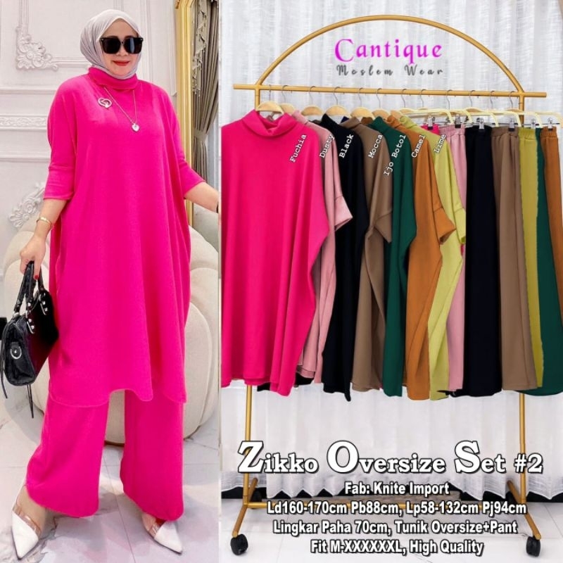 BISA COD| ZIKKO OVERSIZE SET #2 BY CANTIQUE