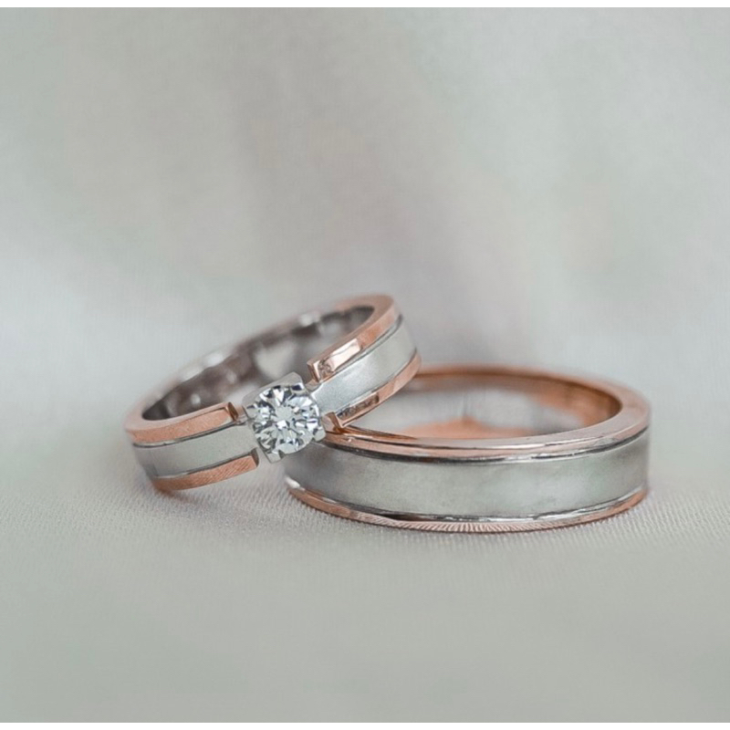 Cincin kawin/ cincin nikah/ cincin pernikahan berlian DRF00444/422