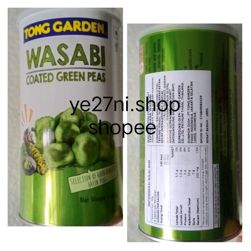 

Tong Garden Wasabi Coated Green Peas kacang polong 180gr