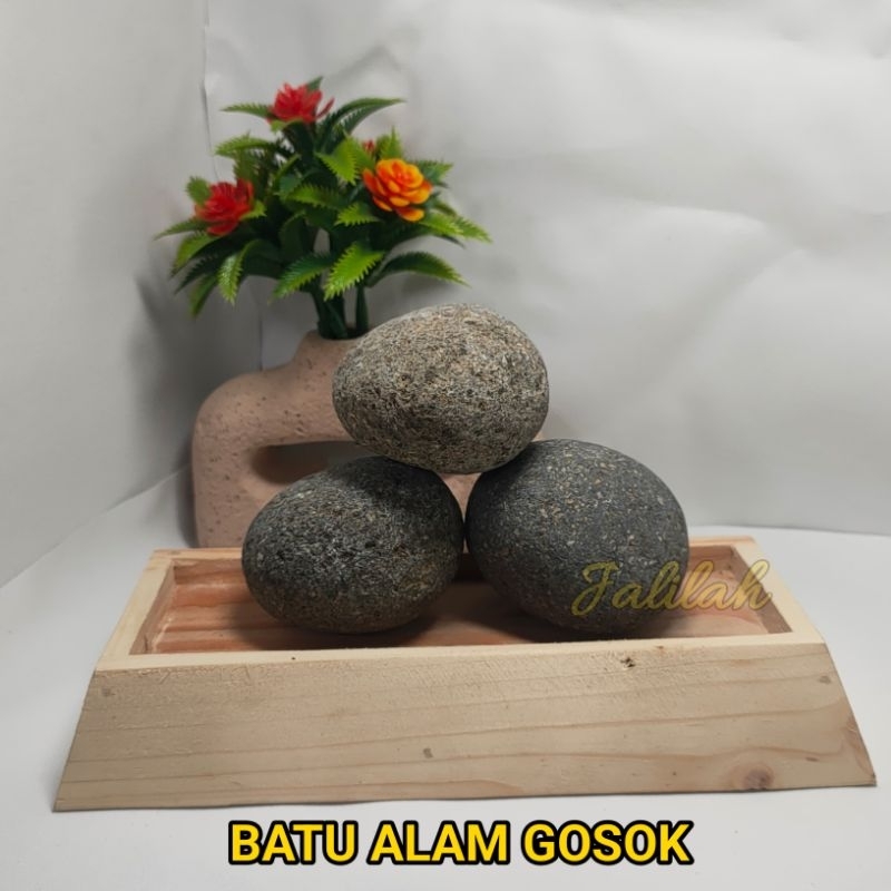 Batu Alam Gosok Esklusif Batu Kali Aliran Sungai Bogor Pembersih Daki Batu Hiasan