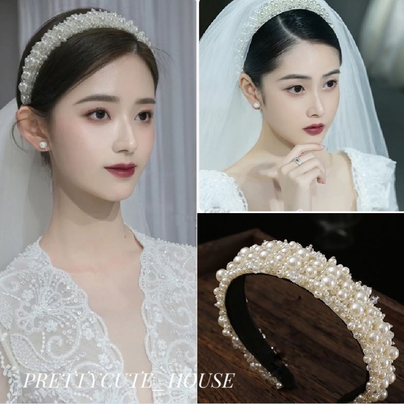 PCH BANDO PENGANTIN / BANDO BRIDESMAID KRISTAL MUTIARA HANDMADE