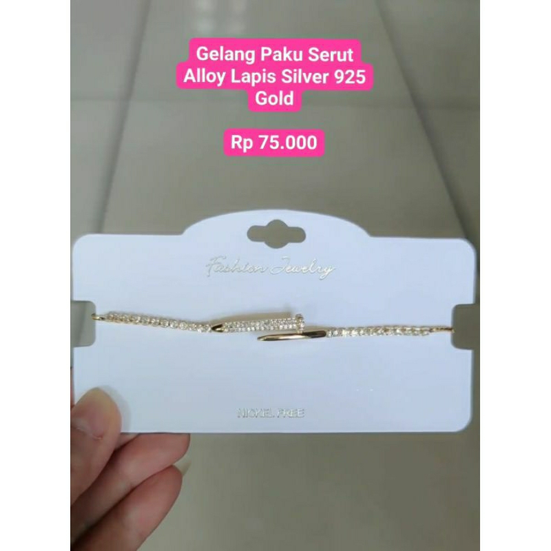 Aksesoris Gelang Paku Serut OSD Gold GL05 Olla Shopping Depok