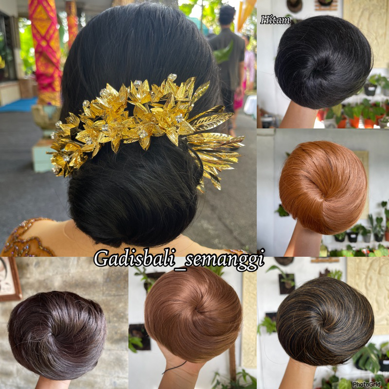 sanggul bulat/ sanggul bali/ rambut cepol/ sanggul modern/ rambut ulir