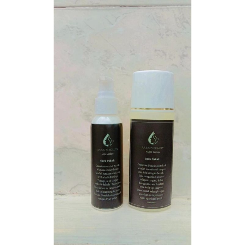 Pelembab Wajah wanita HB Pemutih Day Spf Tinggi & Malam Whitening' AA skin beauty