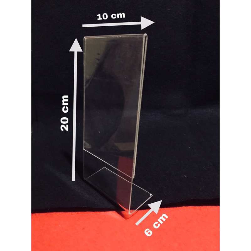 

nomer meja akrilik 10 cm x 20 cm model L potret