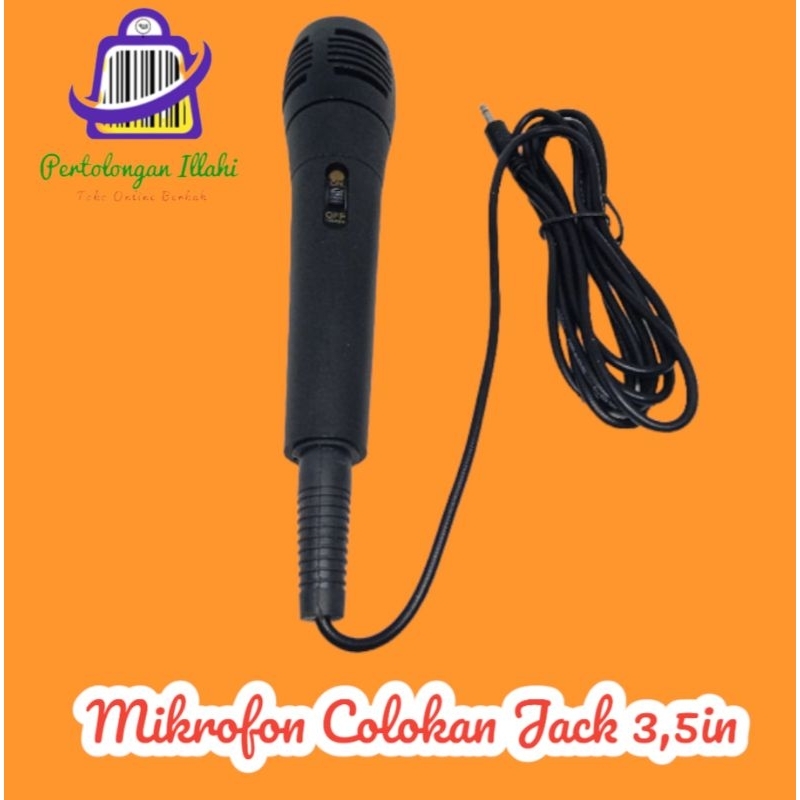 mikrofon colokan kecil lubang 3,5in mic karaoke model besar bisa colok langsung ke handphone kabel j