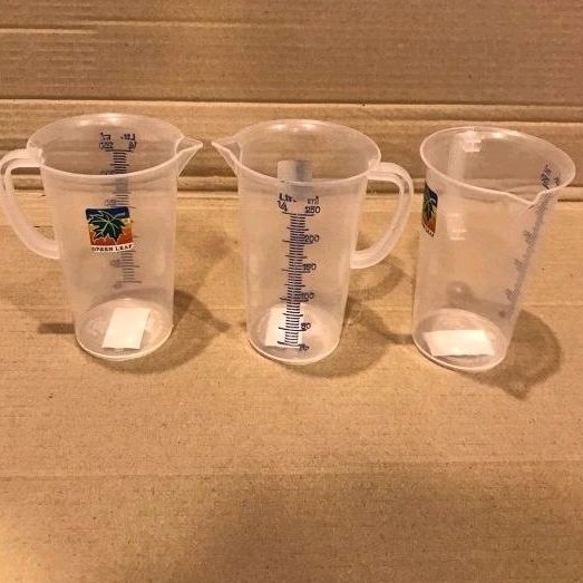 Gelas ukur/gelas takaran 250ml green leaf