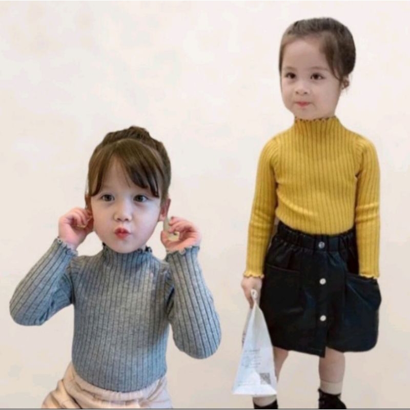 1 2 3 Tahun Baju Rajut Anak Korea Style Rajut Vest Pakaian Anak Perempuan Lengan Panjang