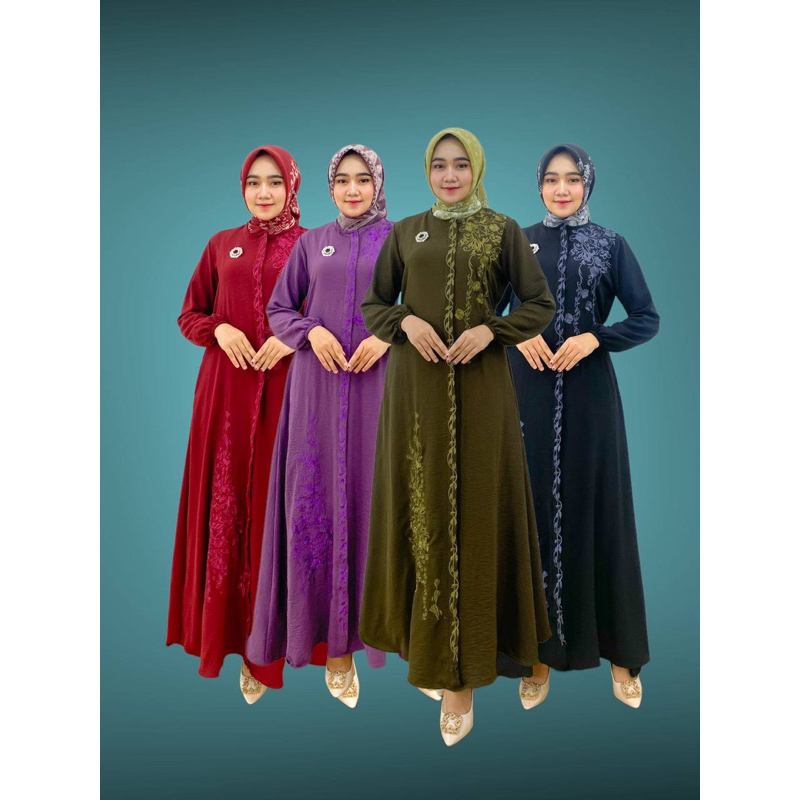 PB Prilly Busana - EVELYN GAMIS CRINCLE - GAMIS BORDIR POLOS - GAMIS BUSUI - MUSLIM