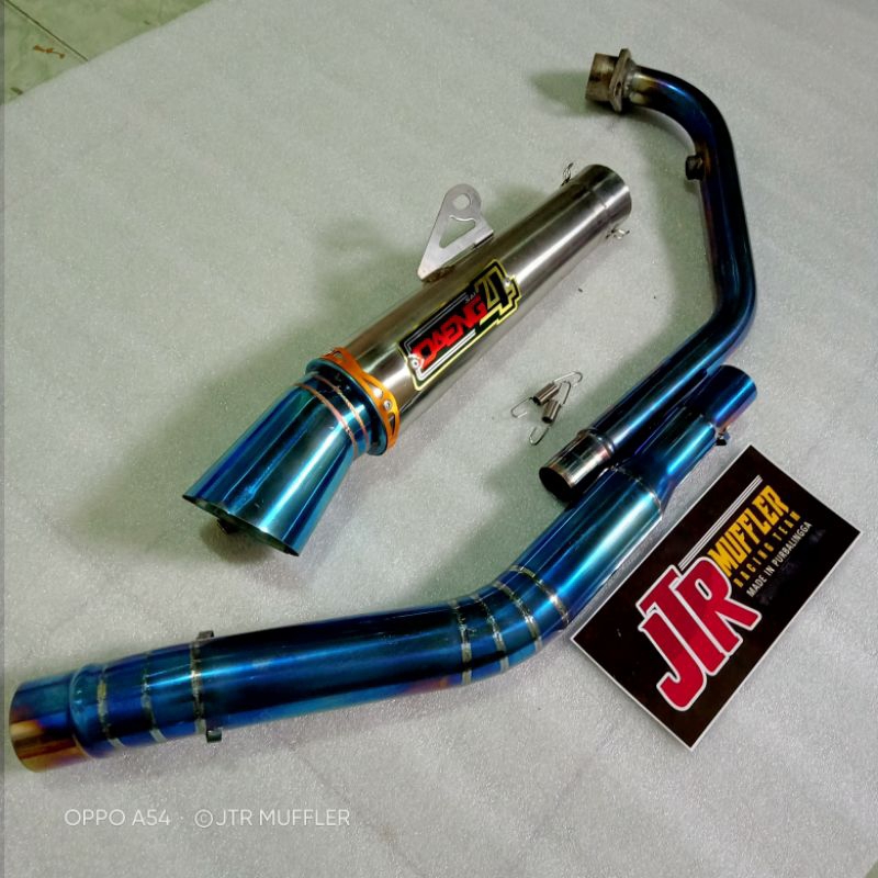 Knalpot Racing Daeng sai4 Bluemoon Sonic Supra gtr Cb150r new Cbr 150r facelift cbr 150r new