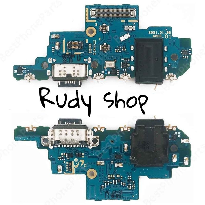 Konektor Charger Samsung A52 A525 Ic Smart Fast Charging Original 100% Pcb Board Papan Cas