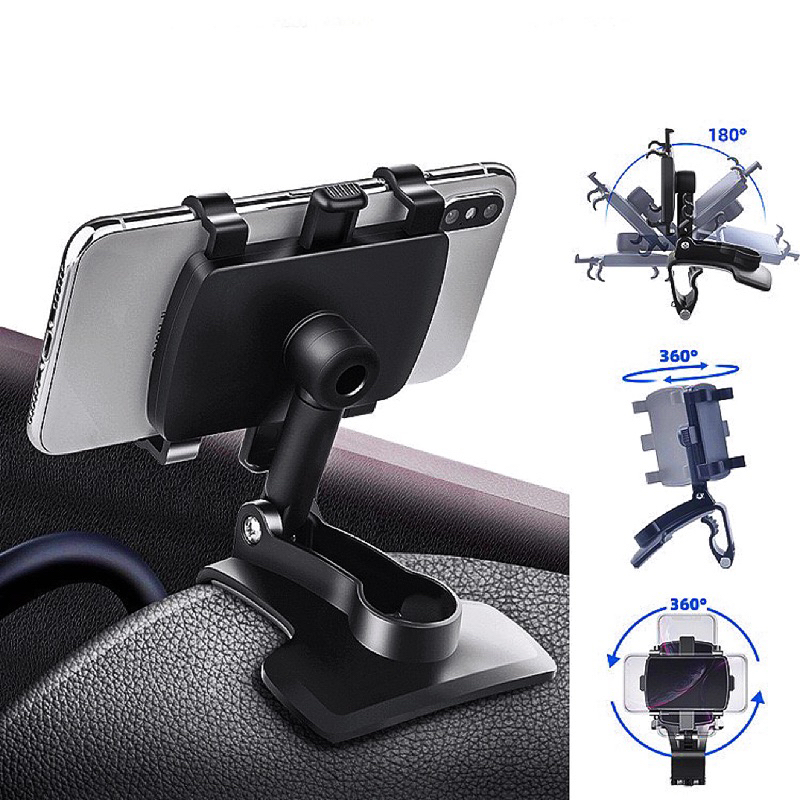 Car Holder Car Phone Holder Holder Hp Di Tempat Mobil Holder Dashboard Mobil Jepit