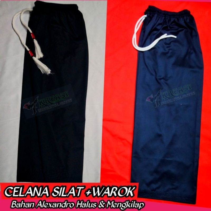 Celana silat / komprang polos + warok