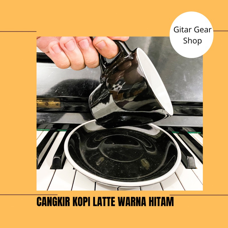 CANGKIR KOPI CAFE CANGKIR LATTE ART MUG CAFE COFFEE MUG MUG KOPI CANGKIR KOPI KERAMIK MUG KOPI KERAMIK WARNA HITAM be