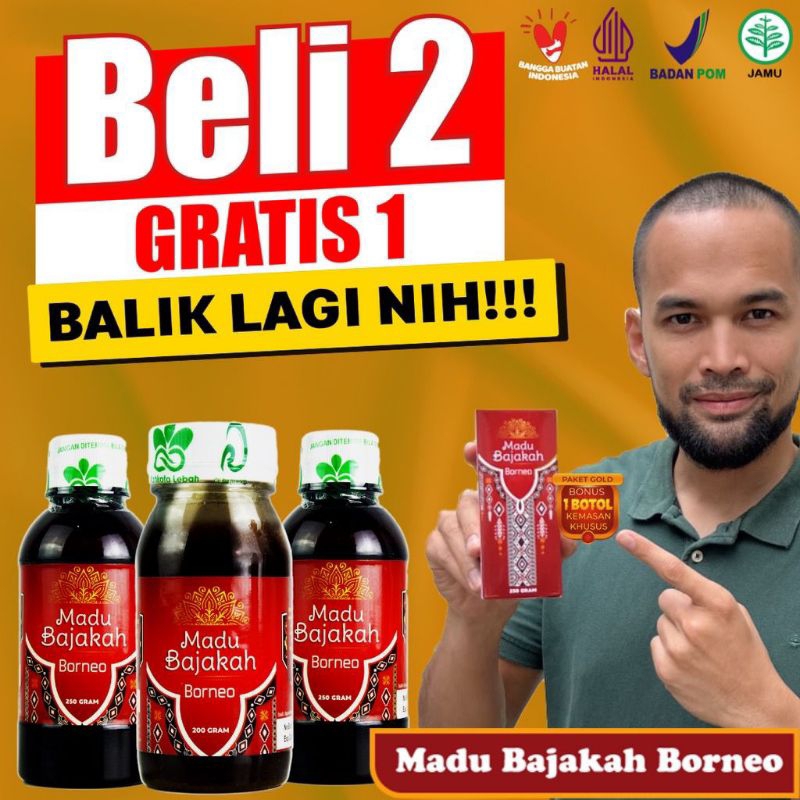 [Garansi 100% Ori] Madu Bajakah Borneo Original Atasi Benjolan Qista Liver Kanker Tumor Kelenjar Jantung Asam Lambung isi 250 gr