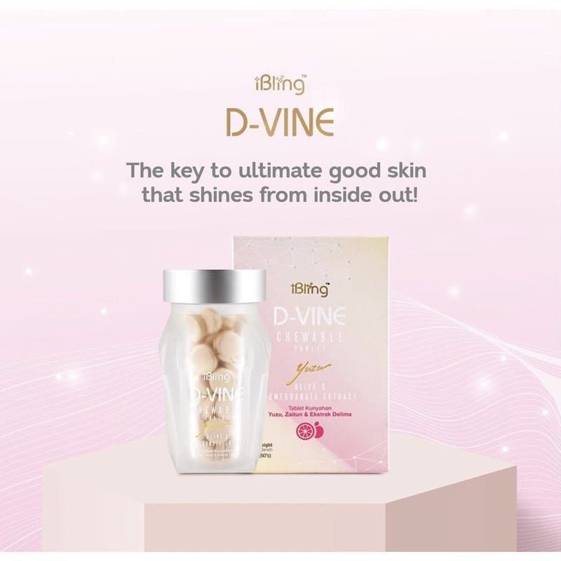 iBling D-VINE Chewable 60 tablet / Collagen / Anti Aging / isi 60 tablet ORI