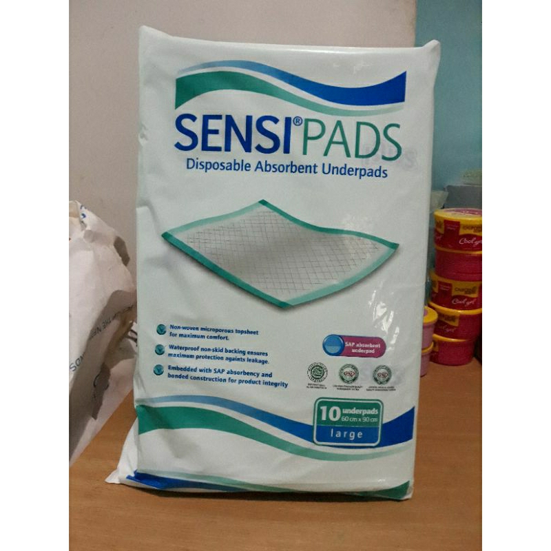 Underpad Sensi 60cmx90cm isi 10pcs Perlak Sensi 50cmx90cm