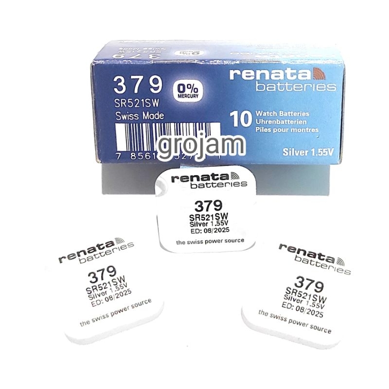 Baterai Renata SR521SW 521 379 SR521 521SW Original