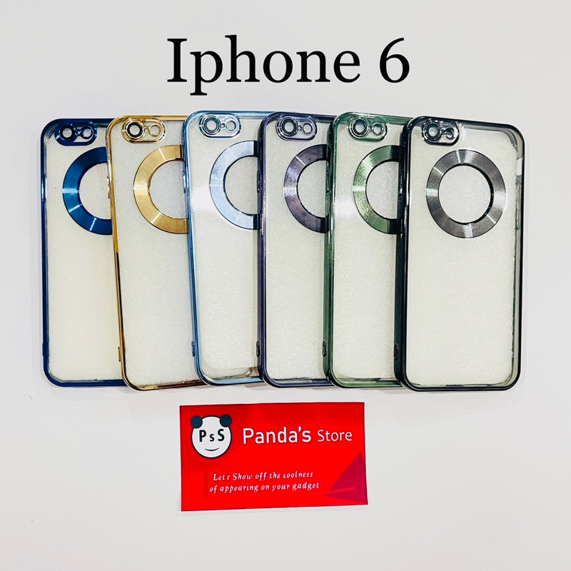 Softcase Iphone 6 Lens Protector Circle Chrome Logo Clear Case