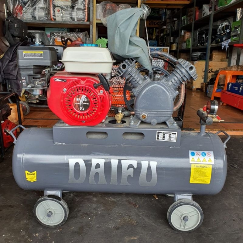 kompresor 0,5 hp + mesin bensin 6hp