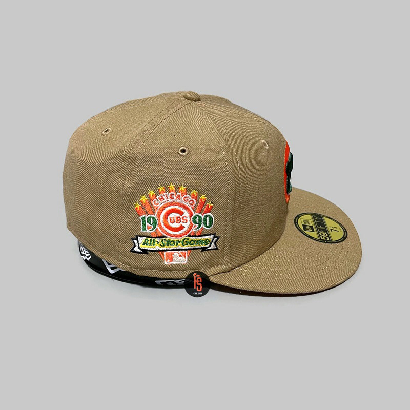 TOPI NEW ERA ORIGINAL 5950 ASG 1990 CHICAGO CUBS KHAKI UV ORANGE