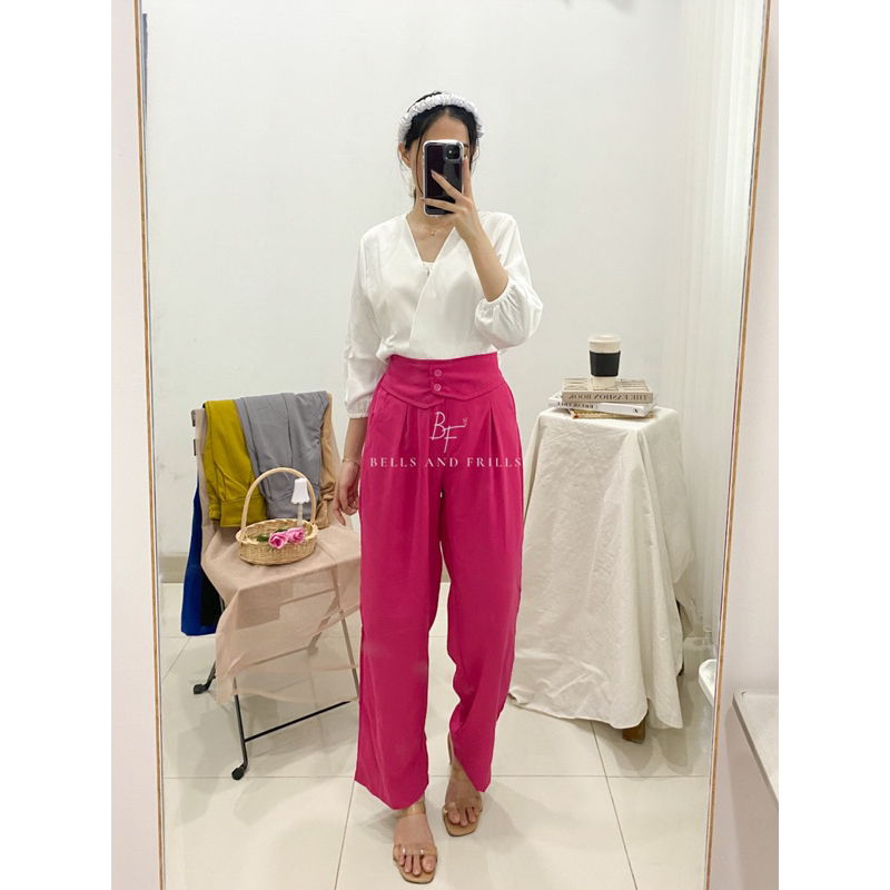 MONICA Pants / Loose Pants Trousers Wanita / Celana Kerja P18