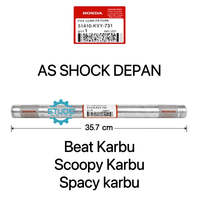 Batang / Pipa As Shock Depan Pipe Comp FR Fork Beat Scoopy Spacy Karbu Karburator Sok Breker