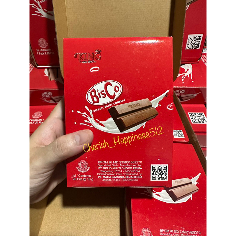 1 Kotak isi 4 Pack d’King Bonibol BisCo &amp; Chocolate Cashew