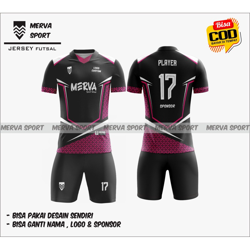 Baju Jersey Futsal Setelan Full Printing (Bisa Pakai Desain Sendiri)