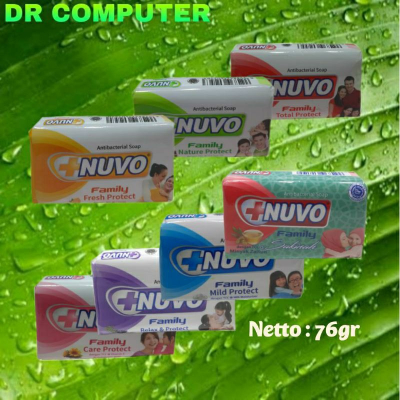 nuvo family 76gr total/fresh/nature/mild/care/relax protect sabun mandi batang