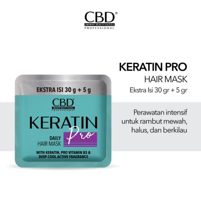 CBD Keratin Pro Daily Hairmask sachet 35gr