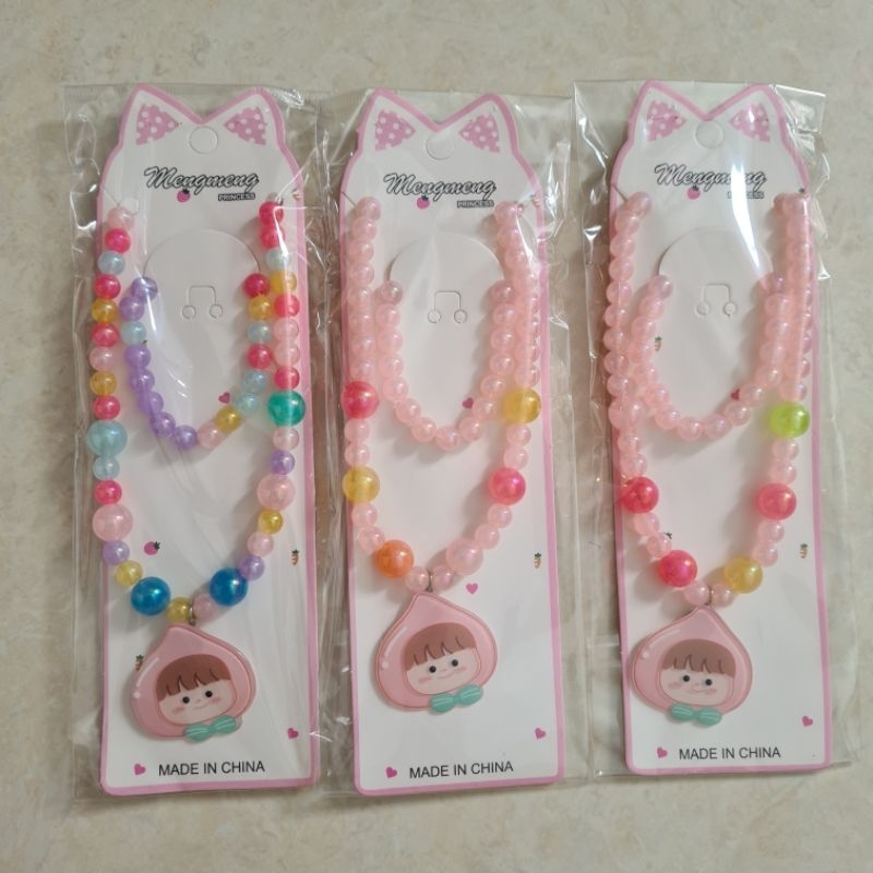 Set Gelang Kalung Manik Anak Perempuan