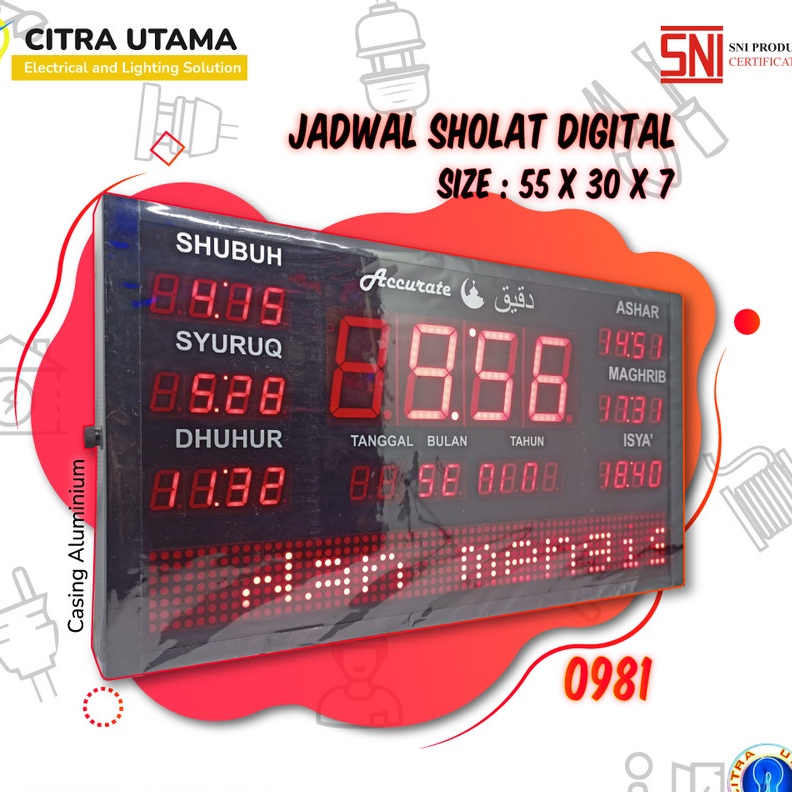 JADWAL SHOLAT RUNNING TEXT K0981