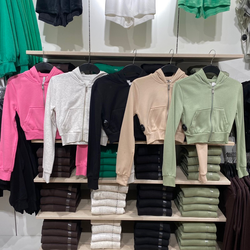 Jaket zipper Crop H&M Original Store