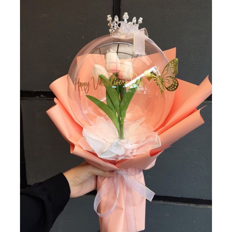 Buket Bunga - Flower Balloon/Bunga Balon Valentine’s Gift Bandung