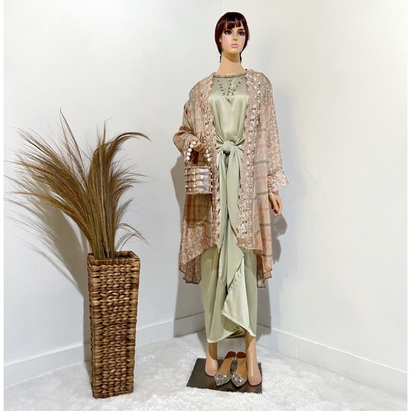 PO RUYA OUTER KAFTAN IKAT DEPAN RENDA BORDIR